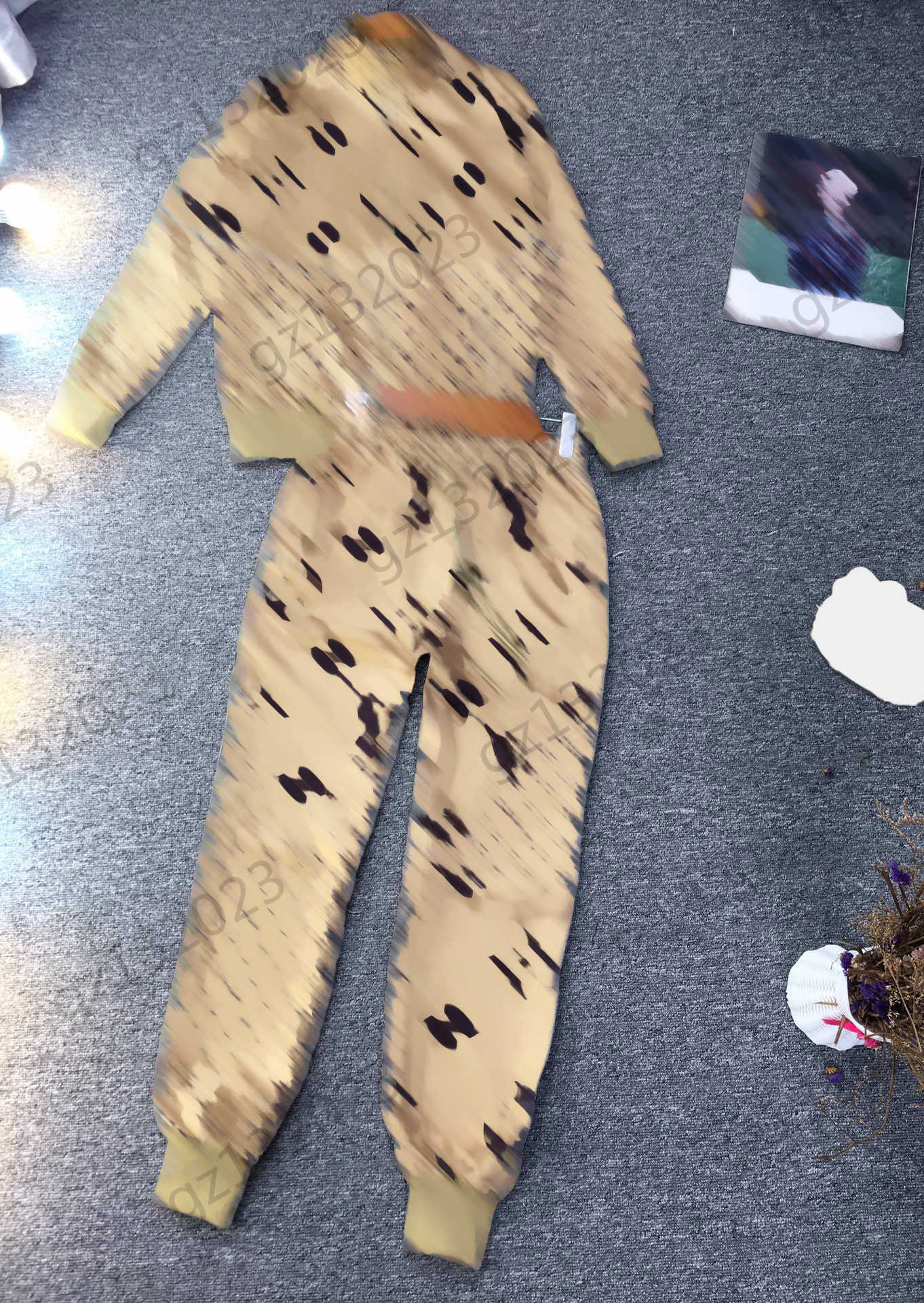 

Two Piece Sets Womens Two Piece Pants Brand Classic Logo Printing High Collar Zipper Jacket Elastic Waist Casual Trousers Women Clothing 4 Colors, 14