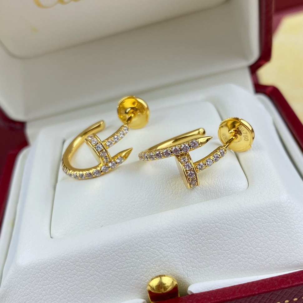 

Nail earring diamond stud for women earrings 925 silver 18K stud gilded studs Counter quality with box diamonds anniversary gift 001