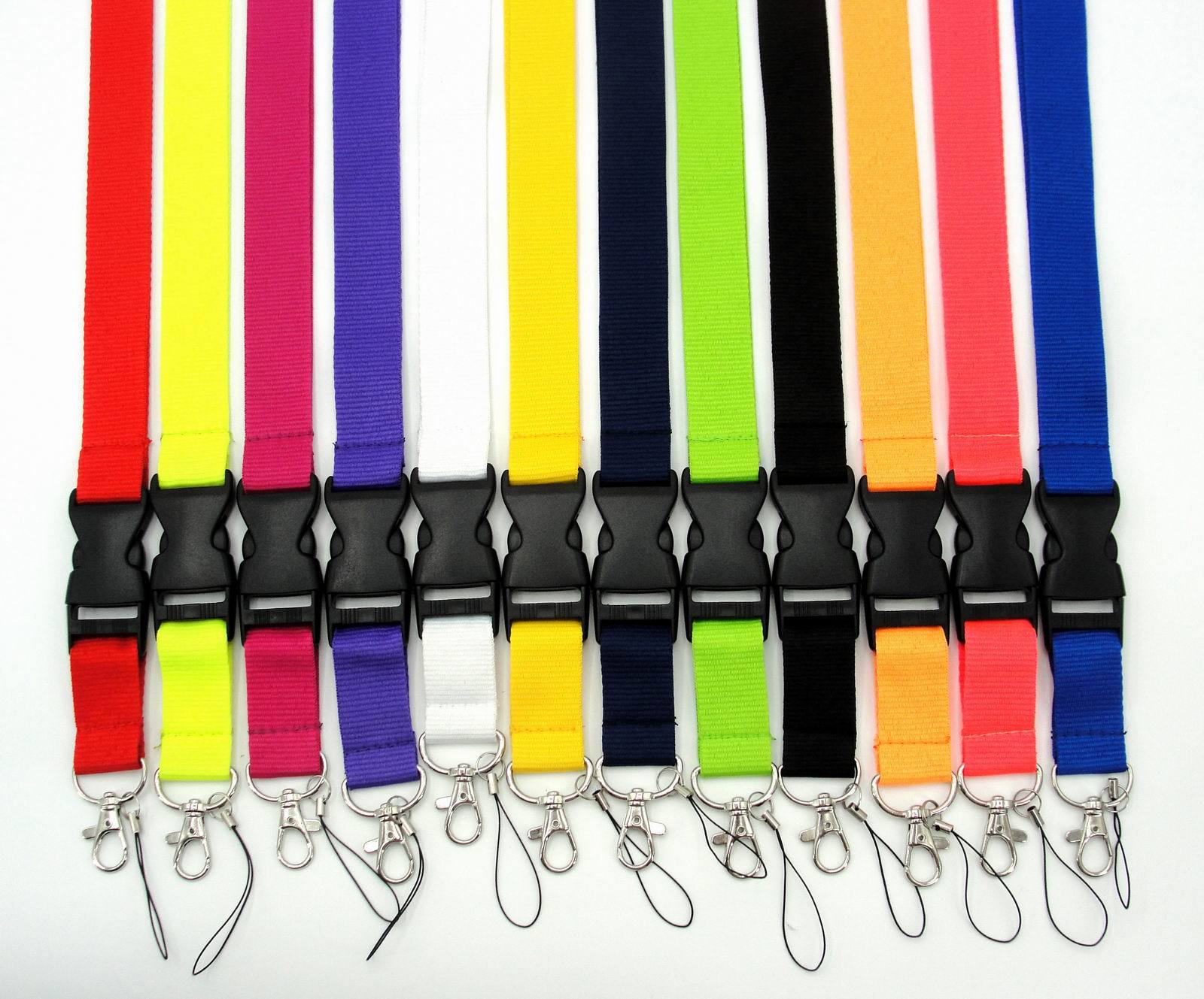 Longes de mode chaudes Porte-clés 25MM Large Lanière de vêtements détachable sous le porte-clés pour iphone Caméra Sangle Badge Meilleure usine d