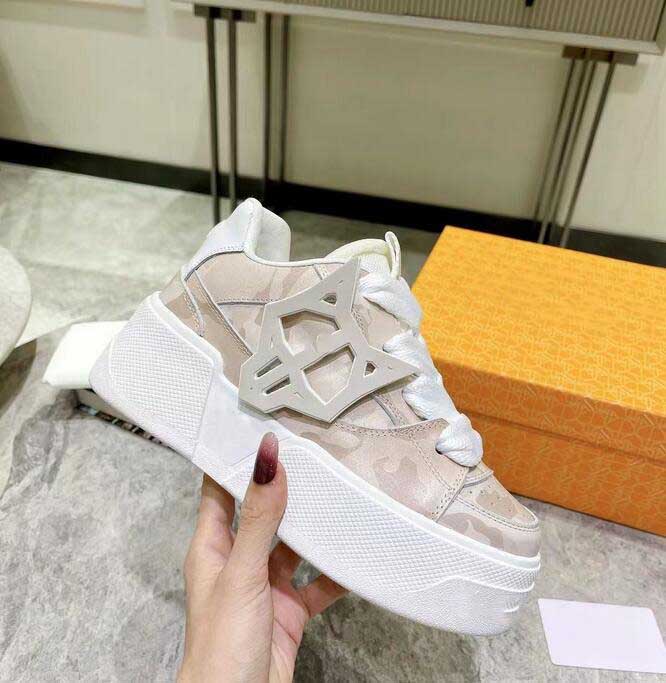 

wolf Thick-soled head tennis shoes platform naked Wolf snatches Xhosa slider sinner Hyde Heidi city women's men's sneakers DT6N, Brown