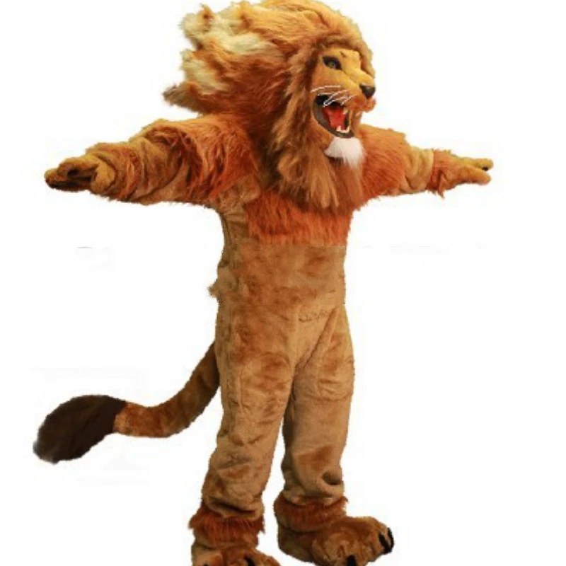 

Mascot Fire Lion King Mascot Costume Fancy Dress Fancy Costume Theme Mascotte Carnival Costume Kits Advertising clothing, As pic
