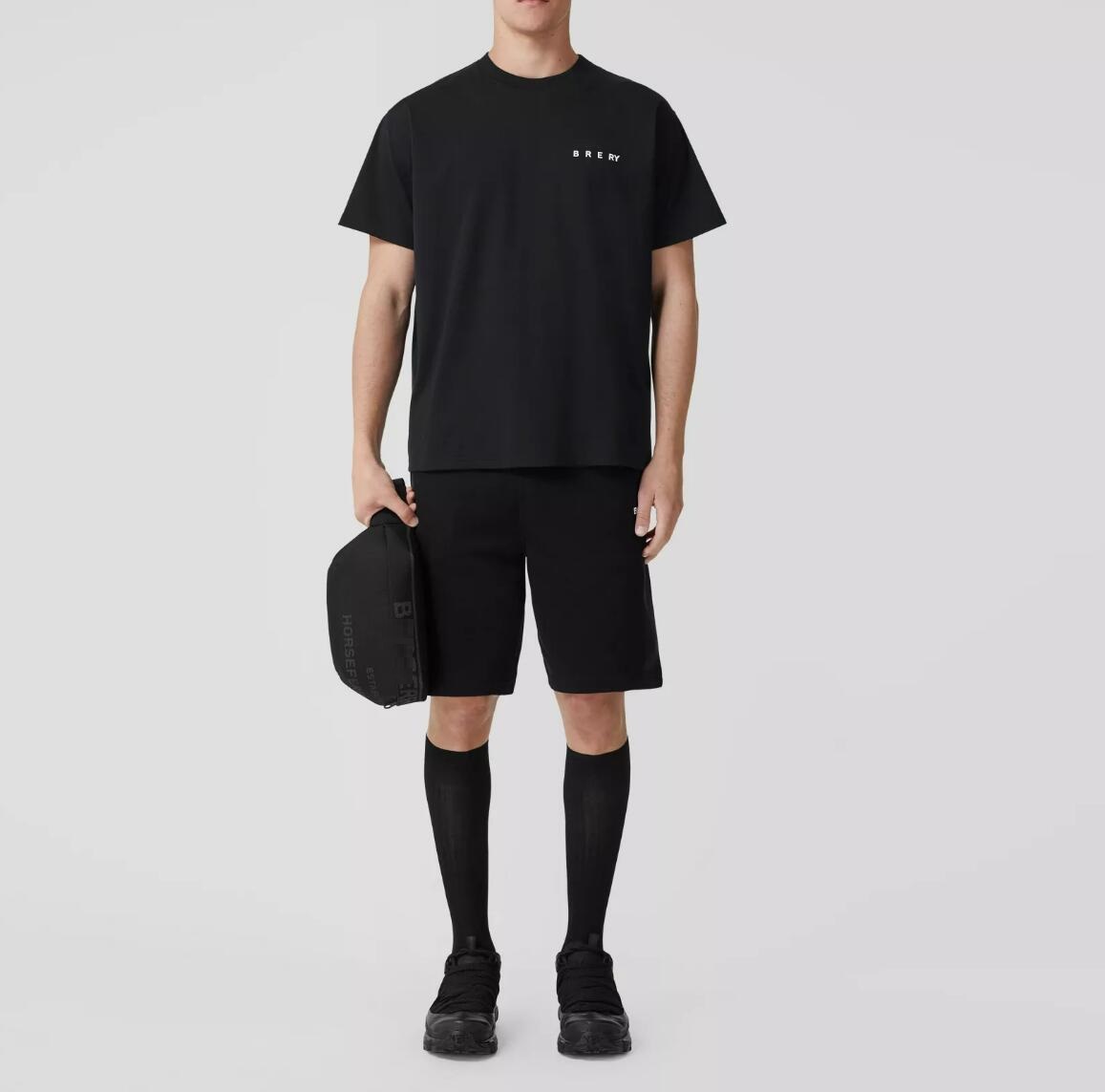 

Mens T-Shirts Designer Round Neck Oak Leaf Print on The Back Cotton Oversized T-shirt Short Sleeves Men Womens Couple Top Size 2XL, Black