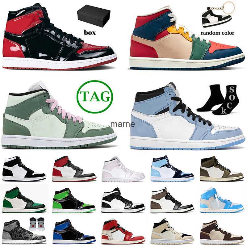 

Shoes Running New Jumpman 1 1s Mens Womens Basketball High Mid Dutch Green Sneakers Trainers Big Size 12 13, 36-47 black toe satin