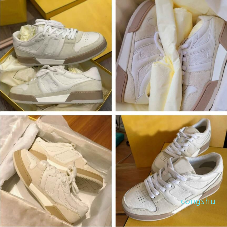 

23S/S Perfect Match Lace-up Trainer Shoes Men Rubber Sole Suede Leather Embossed Side Fabric Men's Famous Brand Runner Sports EU38-46.BOX