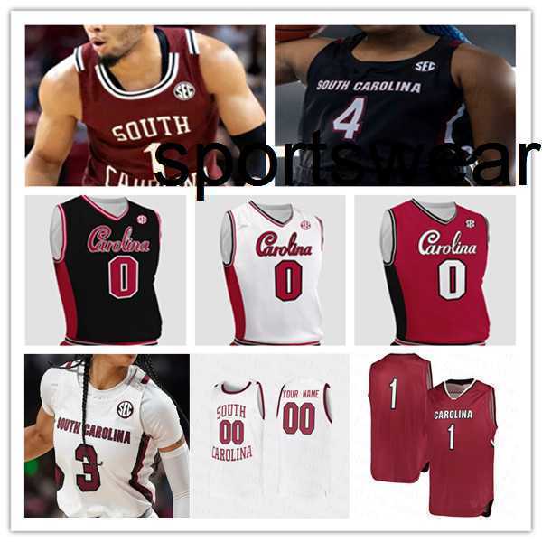 

Custom Ncaa South Carolina Gamecocks Basketball Jersey College Jermaine Couisnard Erik Stevenson James Reese V Devin Carter Keyshawn Wildens, Man white