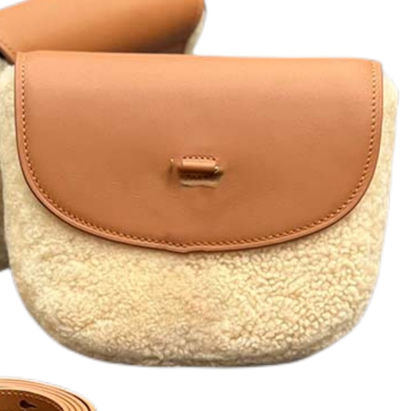 

Femme luxury designer shoulder bag crossbody designer handbag shoulders luxuries genuine leather classic womens Lambswool wool gold, Split