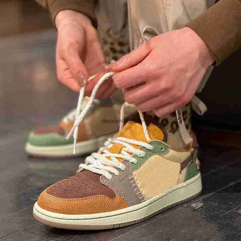 

Shoes jumpman 1 x Williamson 1s Zion low OG Voodoo Flax Muslin Fauna Brown Oil Green Sesame Moon Fossil DZ7292-200 Men Women Sports Sneakers, Color#1