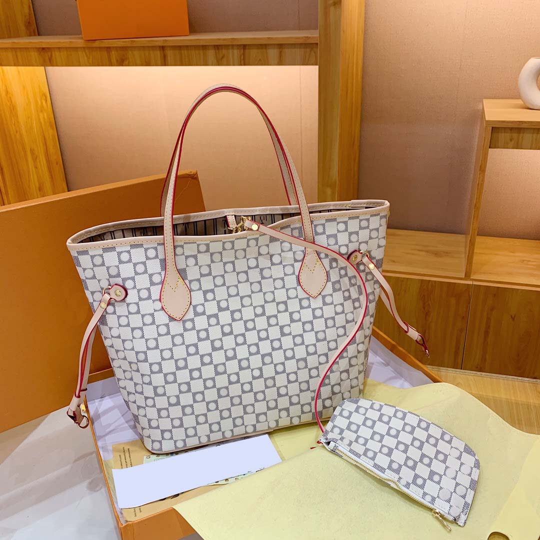 

Bags Totes Designer Bag Women Handbag Classic Luxury Brand Imitation Full Print Logo Plaid Large Capacity Shopping Bag Shoulder Bagss Fashion, Color1