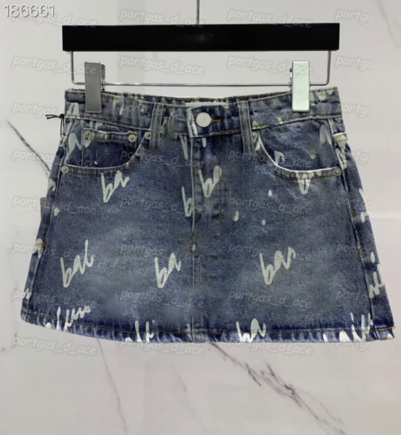 

Sexy Womens Mini Denim Dress Printed Short Skirt Summer Fashion Street Style Blue Skirts, Blue with label@#
