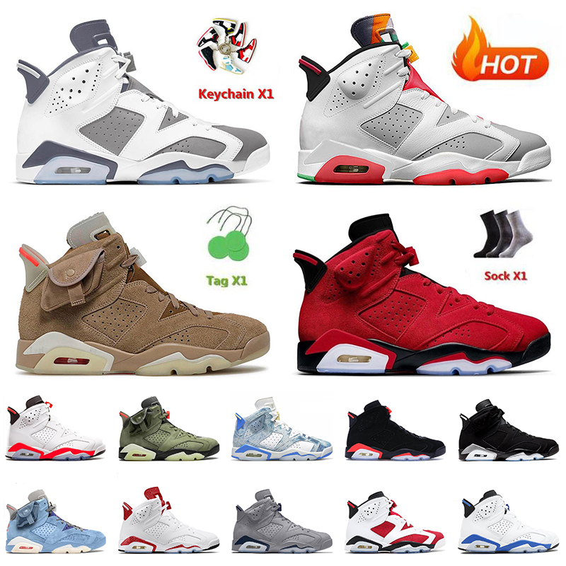 

Top Jumpman 6 Basketball Shoes Mens Women 6s Trainers Cool Grey Hare Toro Travis British Khaki Infrared White Metallic Silver Georgetown Carmine Sneakers Outdoor, D#31 40-47 black cat