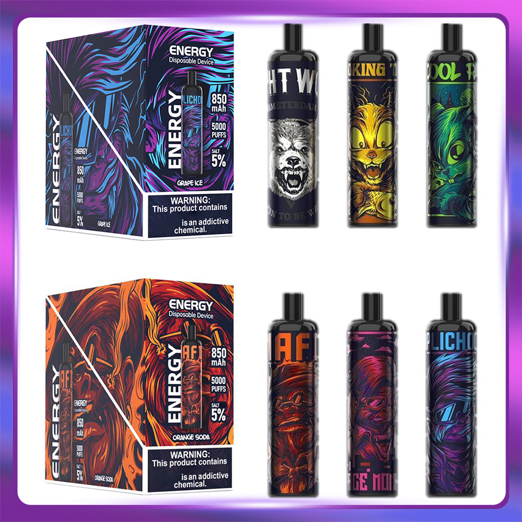 

Authentic KK Energy 5000 Puff Disposable E cigarettes 5000 Puffs Vape Pen 12ml Pre-filled Mesh Coil Pods Cartridge 850mAh Rechargeable Battery Vaporizers vapes