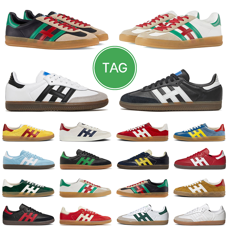 

men women Gazelle Shoes Black Oatmeal Light Blue Red Pink sneakers Samba OG White Gum Team Black Real Green Collegiate Navy Yellow mens trainer, # 1