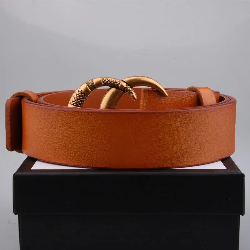 

2023 Luxury Belt Snake Buckle Designer Belts For Men And Women Cowhide Belt Leather Fashion Waistband With Box