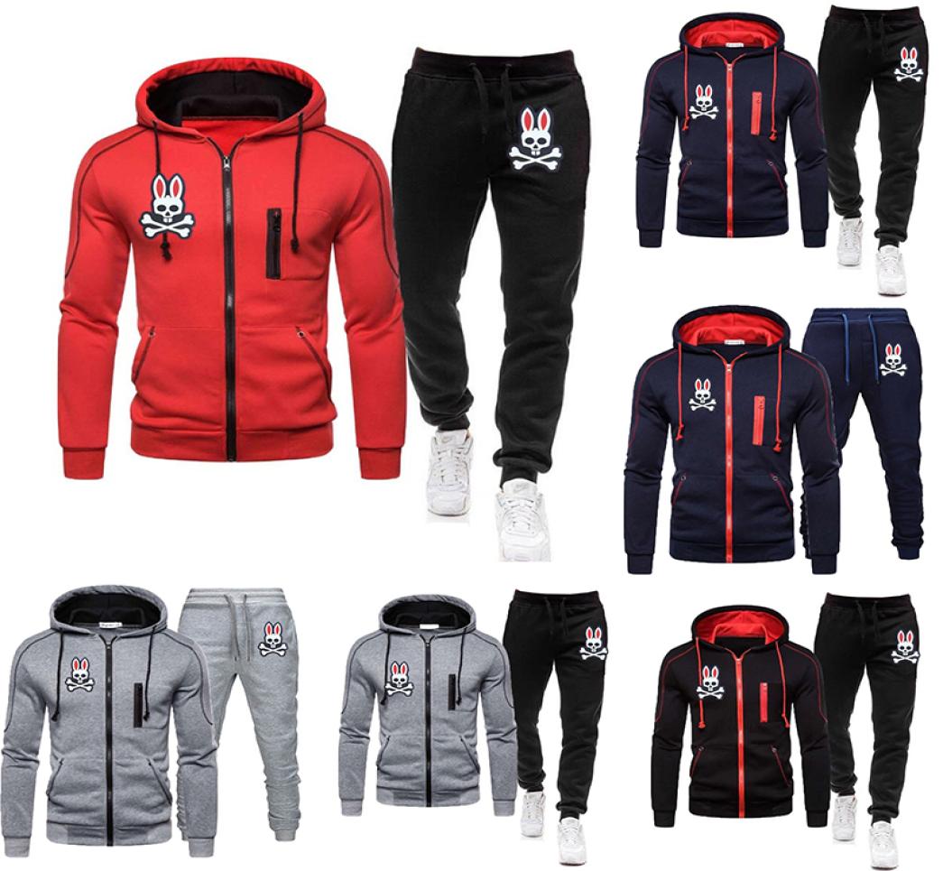 

mens tracksuits set designer casual fashion sweatshirts autumn winter leisure skeleton rabbit print cotton psycho Bunny hoodie and4293077, Extra not product