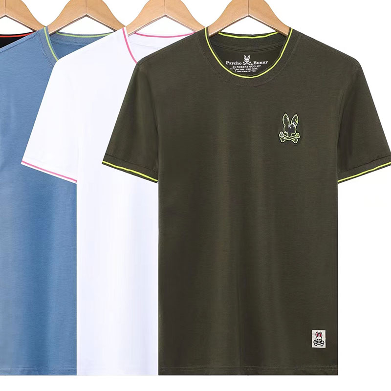 

Mens casual T shirt Psycho Bunny printed POLO comfortable lovers breathable comfortable ice porcelain cotton M, Customize