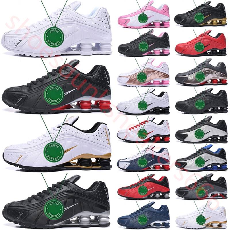 

Men shox tl og r4 running shoes avenue 803 301 tripke black white shoes metallic racer blue navy pink shoxs neymar for mens woman sports trainers 36-46 high-quality, Color # 26