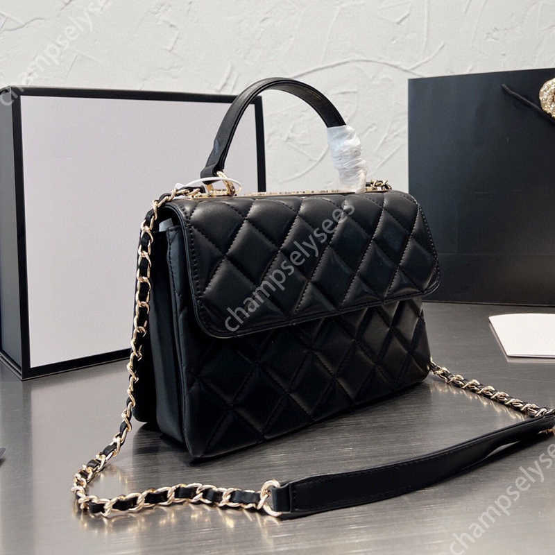

Fashion Leather Shoulder Bags Luxury Lambskin Purse Designer Handbag retro style handle Metal sheets Chain Cross Body Diamond Lattice Women32, Blue