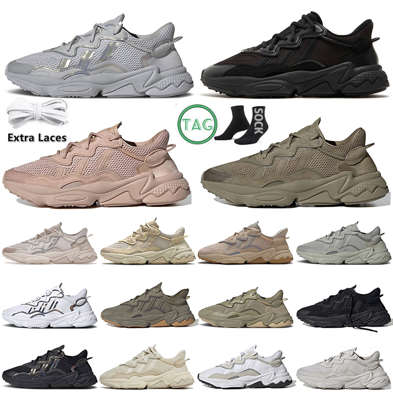

Ozweego Designer Casual Shoes for Men Women Mens Black White Bliss Iridescent Ash Pearl Trace Khaki Cargo Trainers Outdoor Sports Sneakers Jogging Walking Size 45, A5 cloud white black