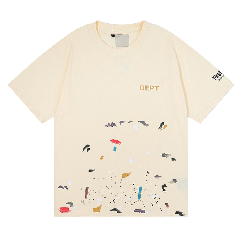 

Mens Designer T Shirt Casual Man Womens Tees Painted Ink Splash Graffiti Letters Loose Short-sleeved Round Neck Clothes Gal Lavin, 01