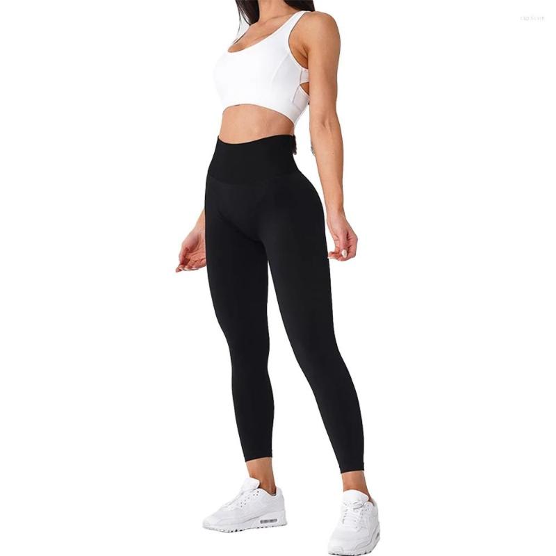 

Active Pants NVGTN Solid Color Seamless Leggings Women's Soft Workout Tights Gym Wear Yoga High Waist Spandex, Black