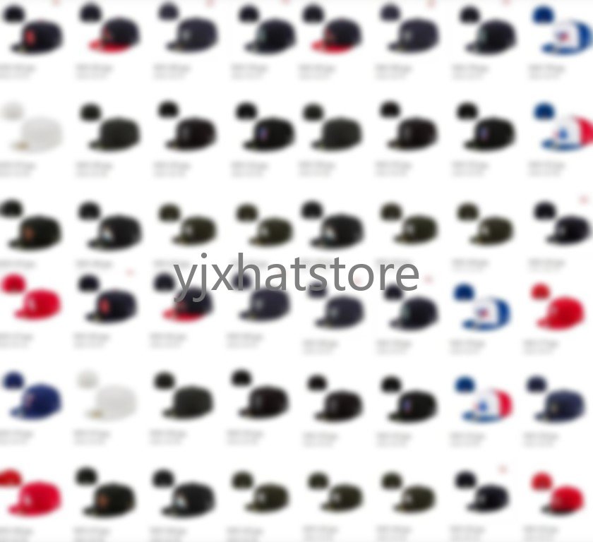 

2023 Men's All Team Baseball Fitted Hats Classic Flat Visor Hip Hop Red Sport Men's Full Closed Design Caps Chapeau Green Yellow Suu-9, 04