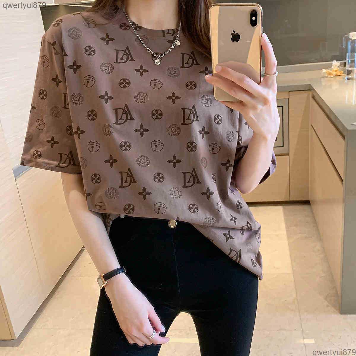 

Women's T-Shirt 26 Styles Oversize Brand Famous Graphics Shirt Women Cotton Summer Good Elastic Streetwear Casual Tshirt Fashion Female Tops 122122H, 7138green