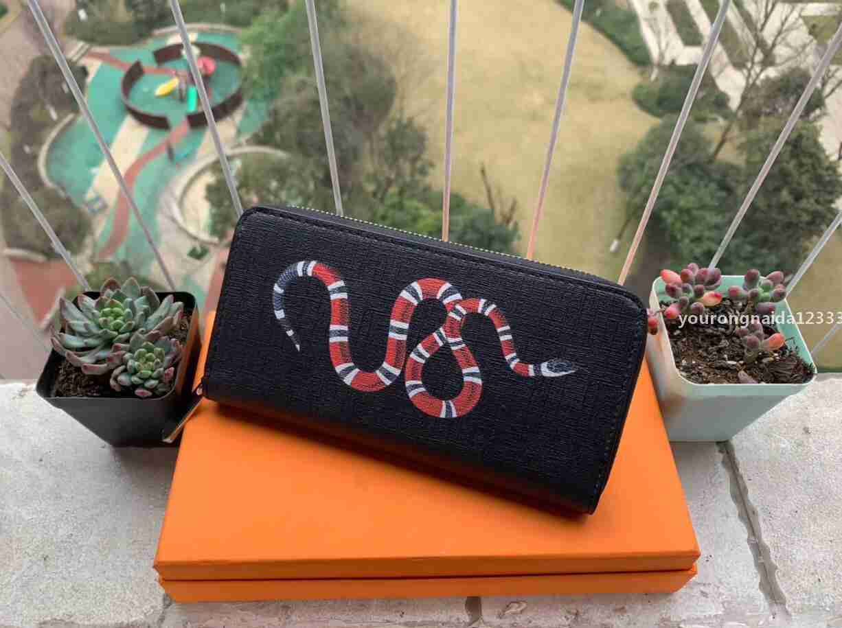 

Fashion women clutch bag wallet pu bags leather single zipper wallets lady ladies long classical purse with box card 60017 top, Beige snake