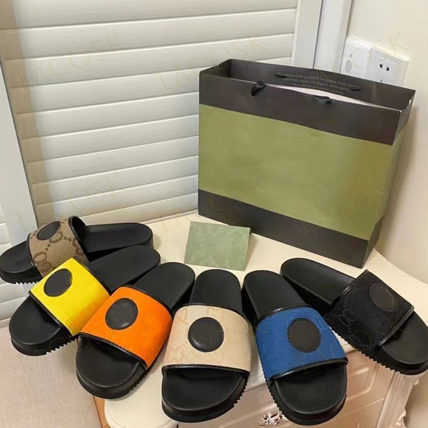 Wholesale Mens Womens Slippers Embroidered Platform Shoes Classic Letter Beach Lovers Slipper Outdoor Indoor Four Season Flats 35-45