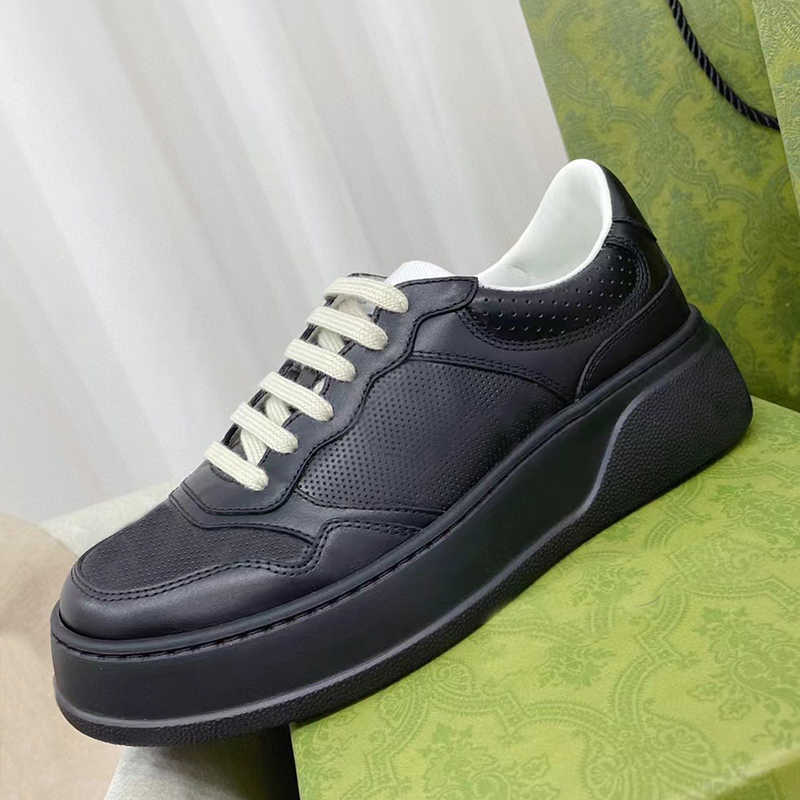 

Women Men Lace Up Sneaker 2022 Luxury Designer Retro Embossed Fashion Leather Platform Sneaker Multicolored Genuine Embroidery Classic Casual Shoe With Box NO334, 12