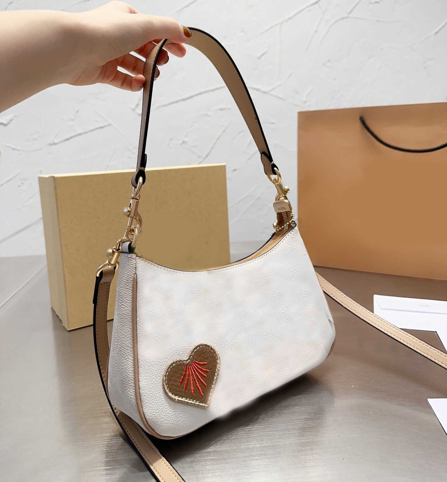 

Evening Bags shoulder bags ykk pink purse women designer bag luxurys handbags Vintage Print Crossbody Bags female phone wallet 221222