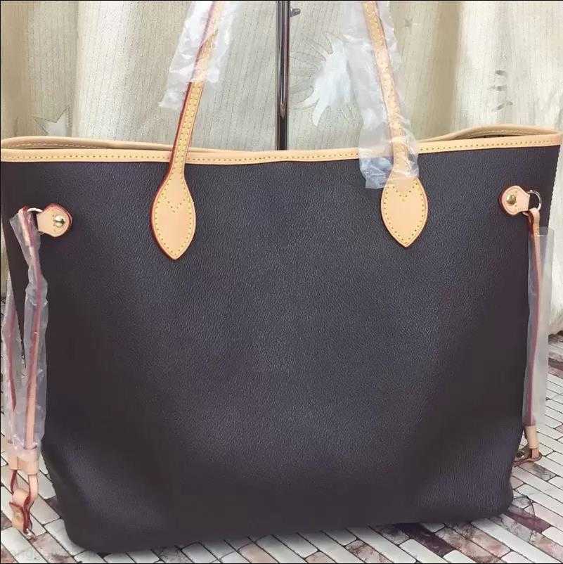 

New fashion women handbags ladies designer composite bags lady clutch bag shoulder tote female purse wallet MM size top, White grid with wallet