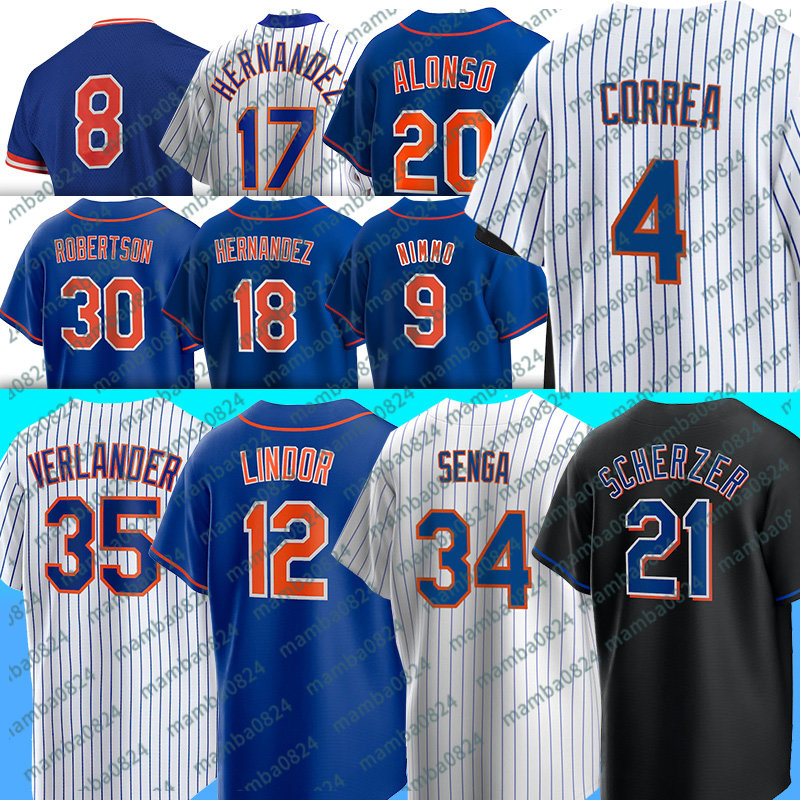 

Carlos Correa Baseball Jerseys Mets Kodai Senga Justin Verlander Francisco Lindor Pete Alonso Max Scherzer Starling Marte Brand Darin Ruf on Nimmo Jeff McNeil z3, Women(da du hui)