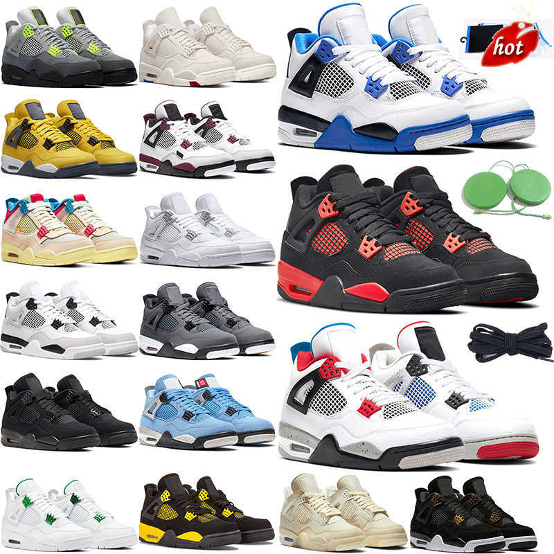 

J4S OG men women 4s retro basketball shoes military black cat white cement oreo bred jumpman 4 sail men trainer sport sneakers, #21 pure money