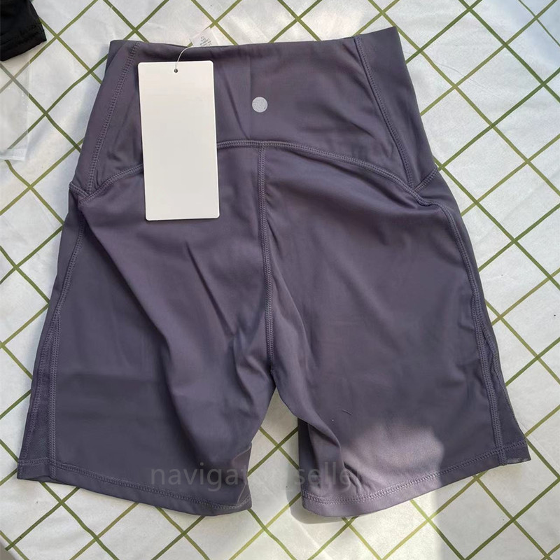 

LU-6149 Womens Shorts Yoga Outfit Running close-fitting Pants Exercise Adult High Waist Fitness Wear Girls Elastic Skinny Pants Sportswear, Blue