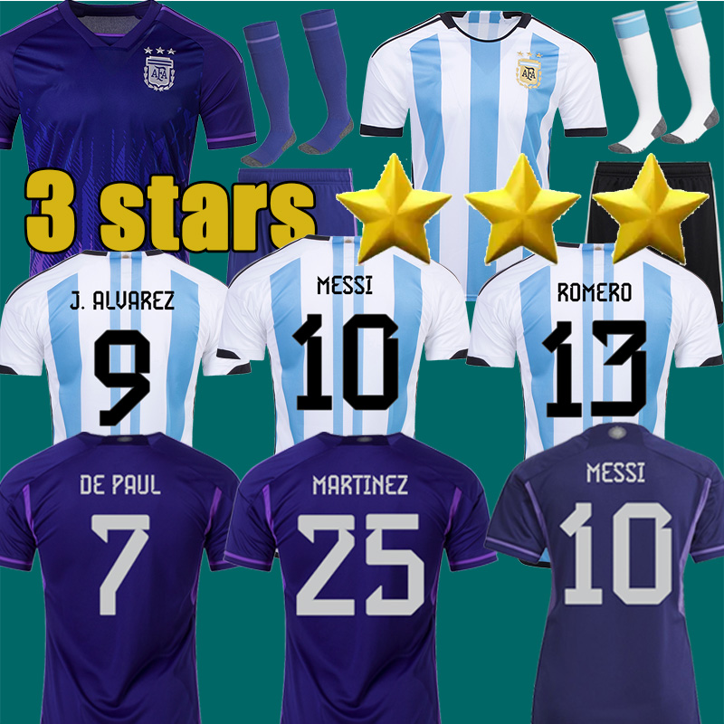

2022 Argentina soccer Jerseys 3 Stars DYBALA DE PAUL DI MARIA National Team MARADONA football shirt Fans Player Version  23 Men Women Kids kit uniforms 5210, Kids-away