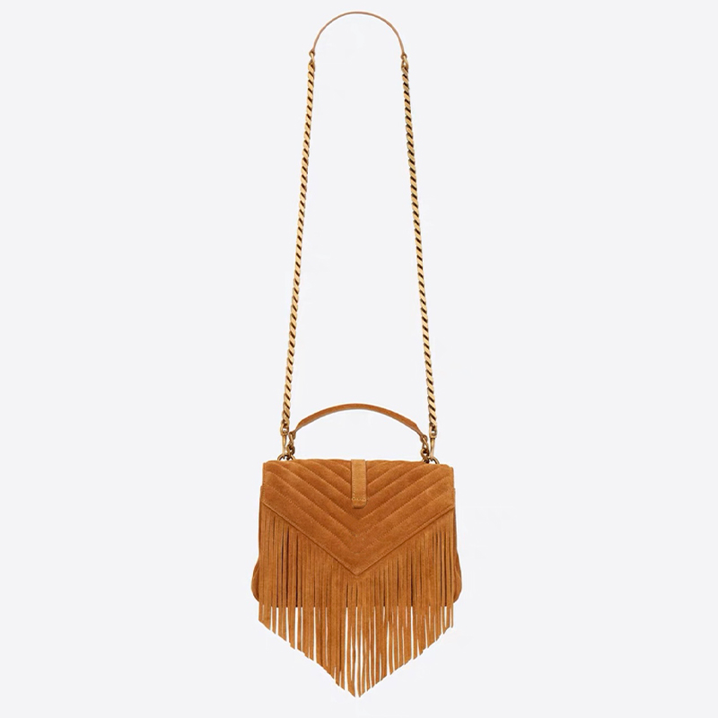 Designer Shoulder Bag Ladies Luxury Handbag Brand Metal Chain Messenger Elegant Fashion Soft Tassel Bags-image-830769093