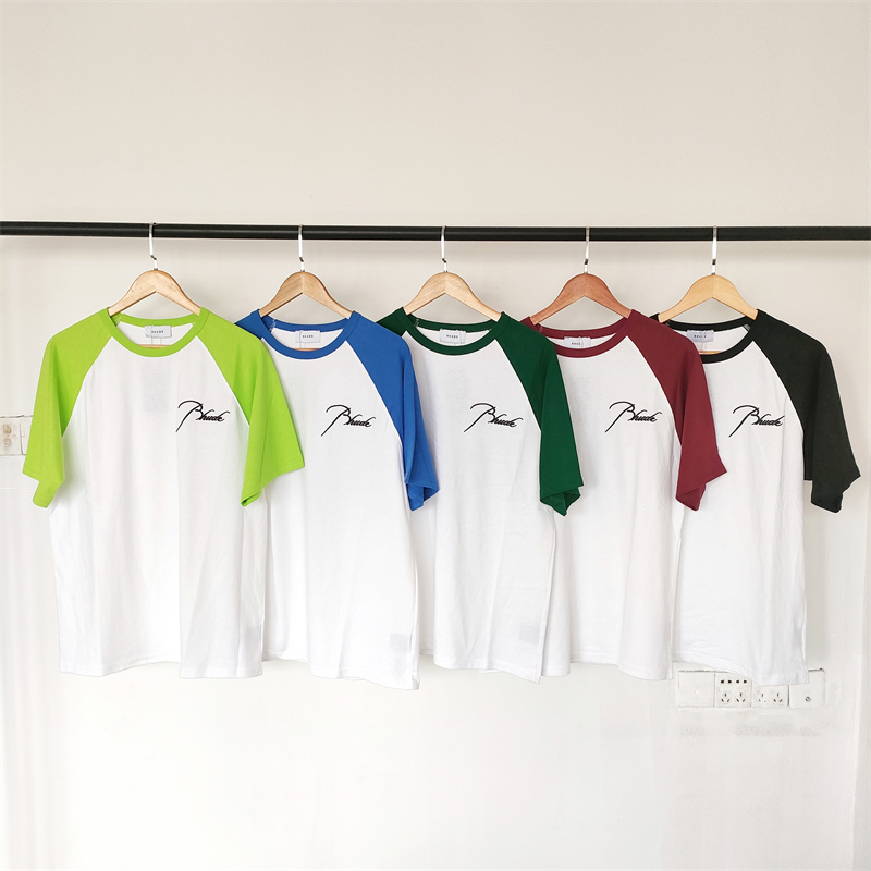 

Patchwork T Shirt Men's Plus Tees Women Oversized Embroidered T-Shirt Tops Tee