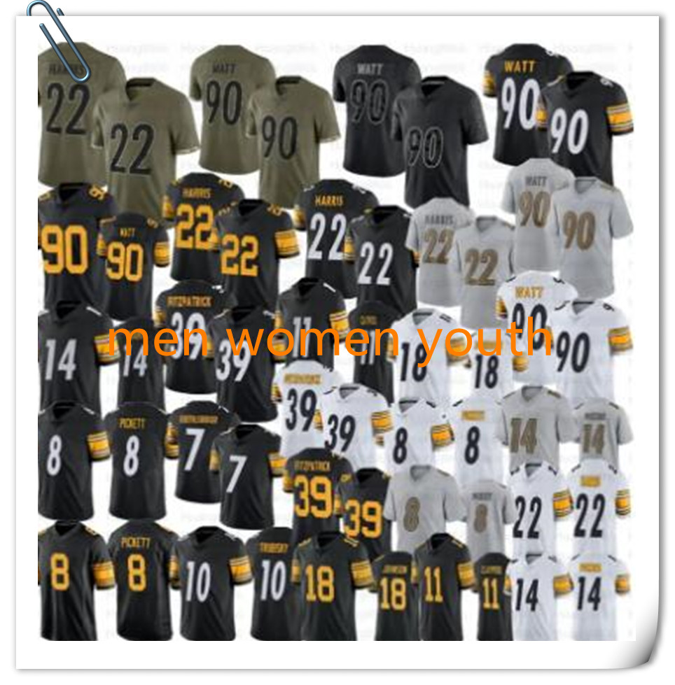 

T.J. Watt Football Jersey 8 Kenny Pickett Najee Harris Mitchell Trubisky Pat Freiermuth Chase George Pickens Fitzpatrick Pittsburghs Steelers Chris Boswell Haden, 13