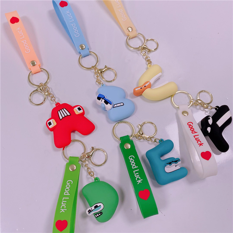 

Anime Characters Alphabet Lore Keychain Charm English Letters New Package Charms Childrens Toys 11 Styles