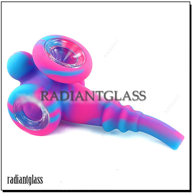 

Sherlock Style Smoking Silicone Hand Pipe for Tobacco Cryogenic Cleaning Hammer Pipes with Filter Bowl