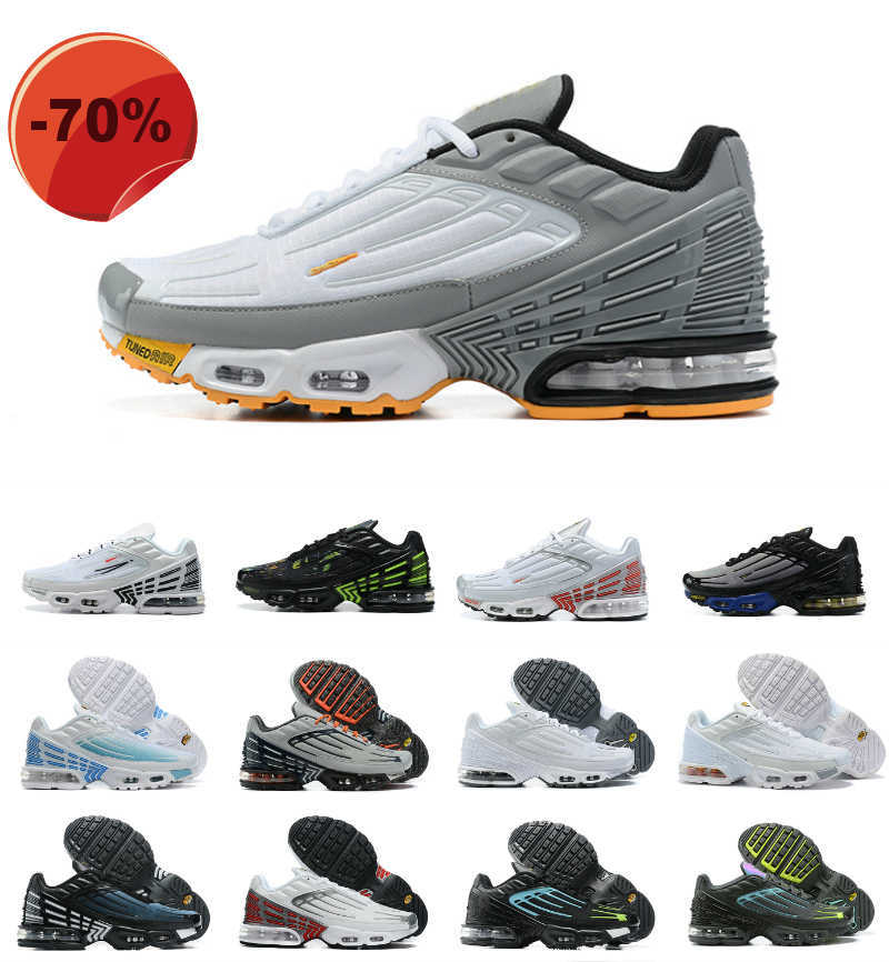 

TN 2023 Plus Tuned 3 III Trainers Running Shoes airs Triple Black Silver Laser Blue Men Runners Leather Obsidian With Gold Symbol White, Bubble package bag