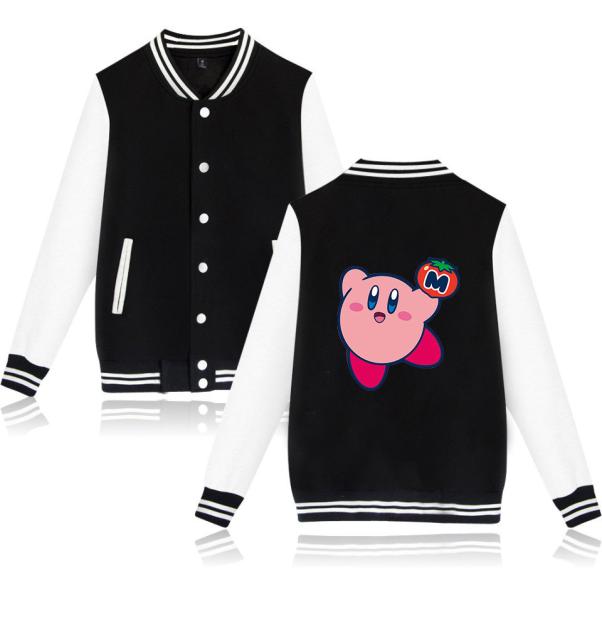 

Cute Kirby Star Baseball Uniform Fleece Jacket Women Men Streetwear Hip Hop Long Sleeve Pink Hoodies Sweatshirt Casual Tracksuit9102011, 007