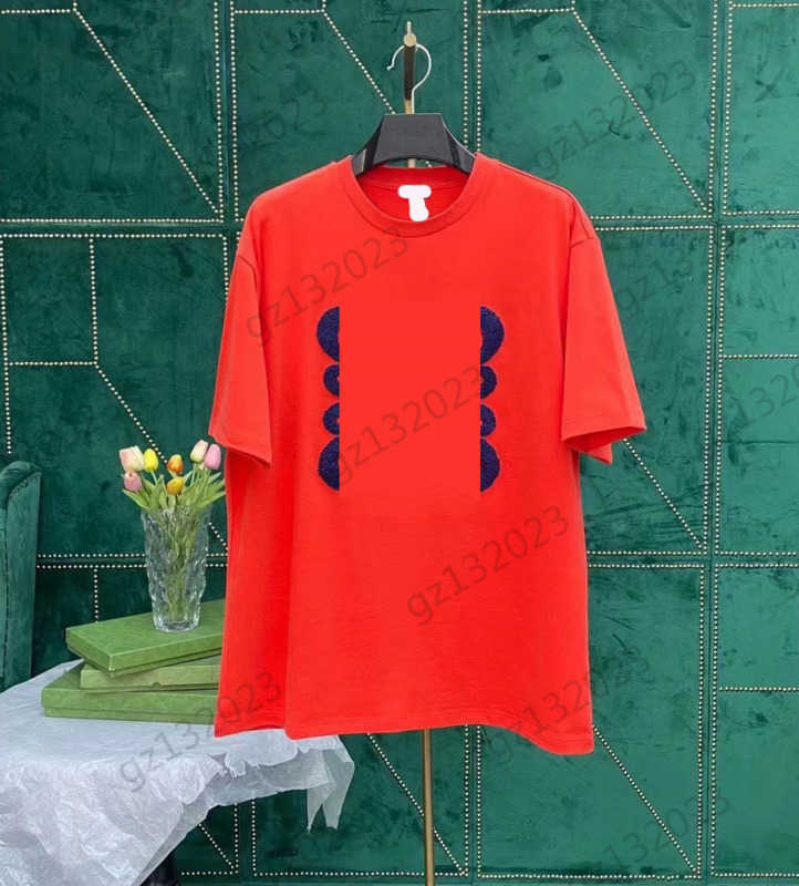 

Womens Clothes T-shirts Towel Embroidery Crew Neck Short Sleeve Pullover Tops Thick Fabric Loose Fashion Joker Tees Brand Women Clothing 2 Colors 1970