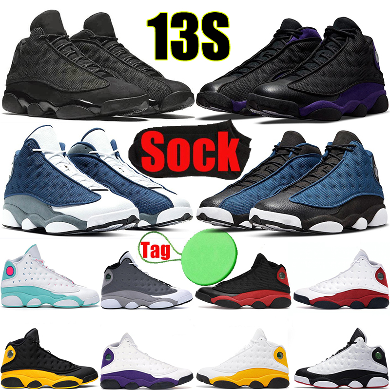 

Retro 13s Basketball Shoes 13 Men Women Black Cat Flint Grey Toe History Of Flight Lucky Green Bred Court Purple Soar Green Chicago Atmosphere Grey Sneakers Trainers, Court purple 40-47