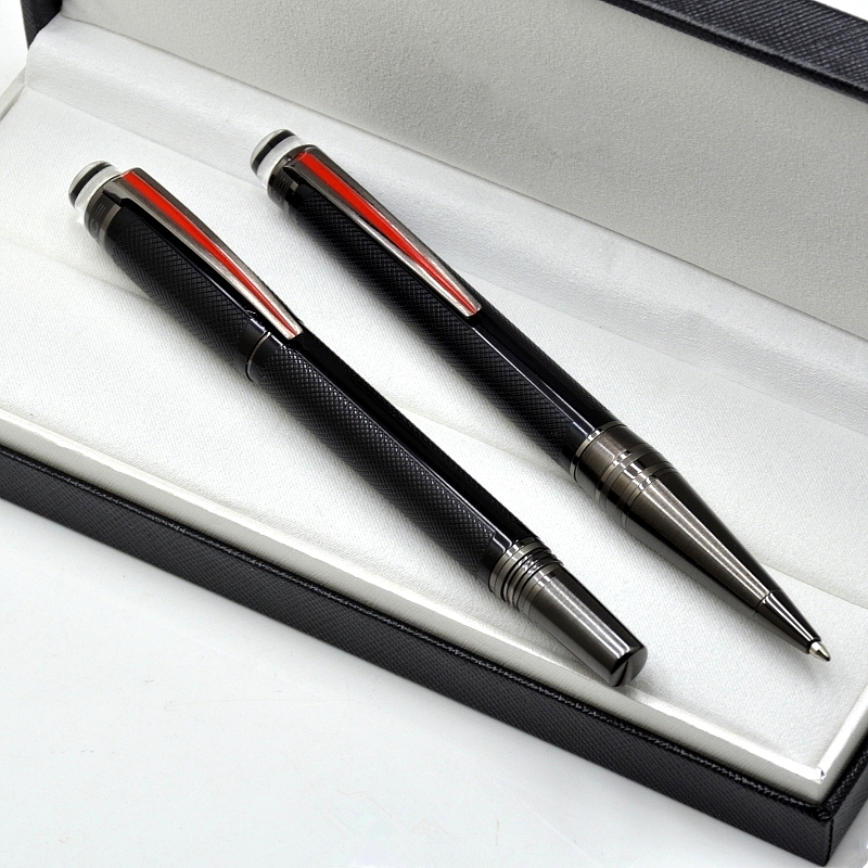 

Top High quality Pen Urban Speed series Gray and Black Metal Ballpoint pens PVD-plated Brushed surfaces office school supplies With Serial Number, As picture shows