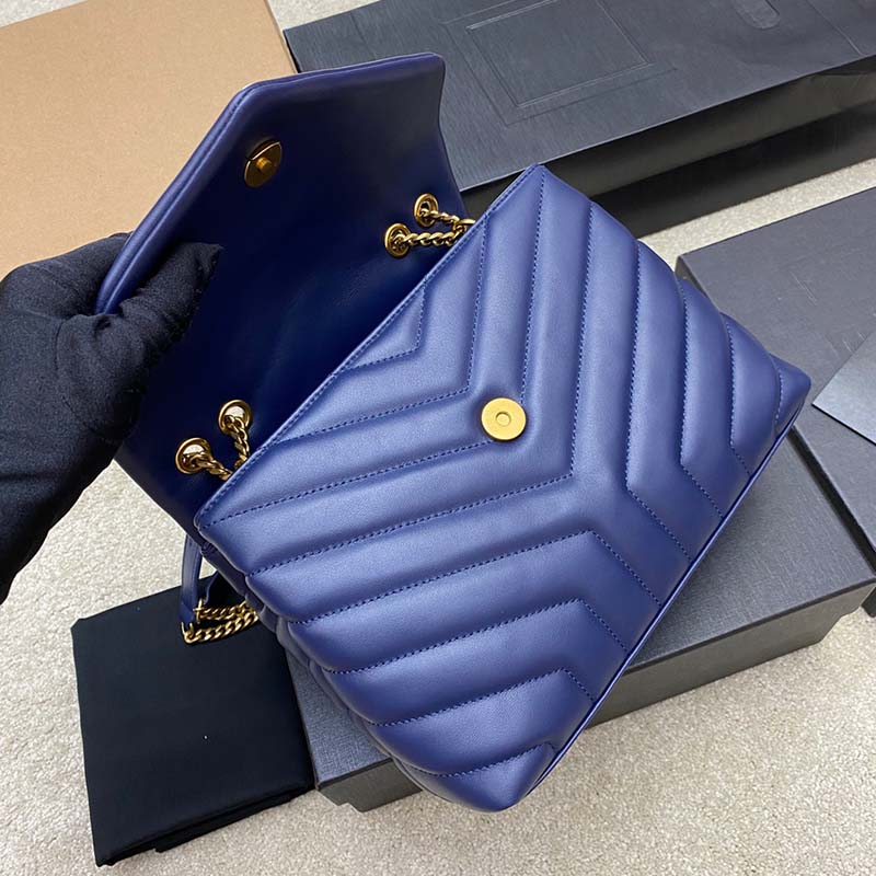 

10A handbag women handel shoulder bag chain messenger bag purse lady cross body fashion female commuter handbags simple shoulders shopping luggage, Deep blue