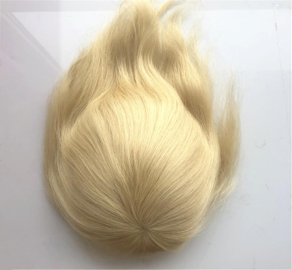 

Blonde Men Toupee Full Skin Pu Toupee For Women Brazilian Virgin Human Hair Toupee 613 Straight Men Hairpiece Replacement System9350654, Clear