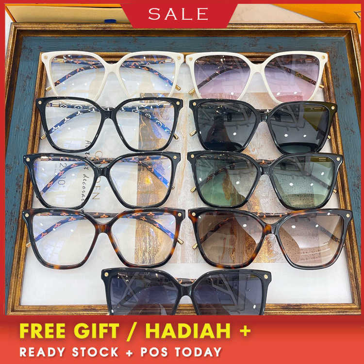 

Luxury Designer vintage Sunglasses uv400 high quality women Fashionable Square Leather Leg Ins Net Red Same Type Plate Myopia Frame Female shades fashion