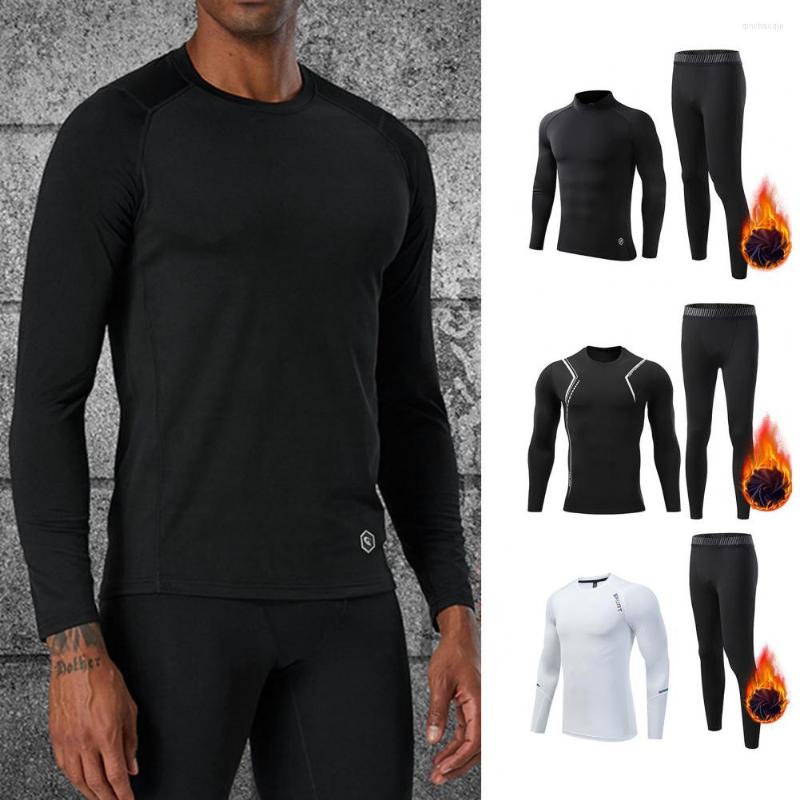 

Gym Clothing Breathable Men Sports Top Pants Suit Slim Fit Sporty Round Neck Long Sleeves Homewear For, Black