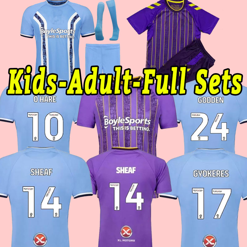 

22 23 Coventry City soccer jerseys O Hare Sheaf Gyokeres Godden Hamer 2022 2023 home blue men kids kit football shirts tops camiseta de futbol, Home+patch